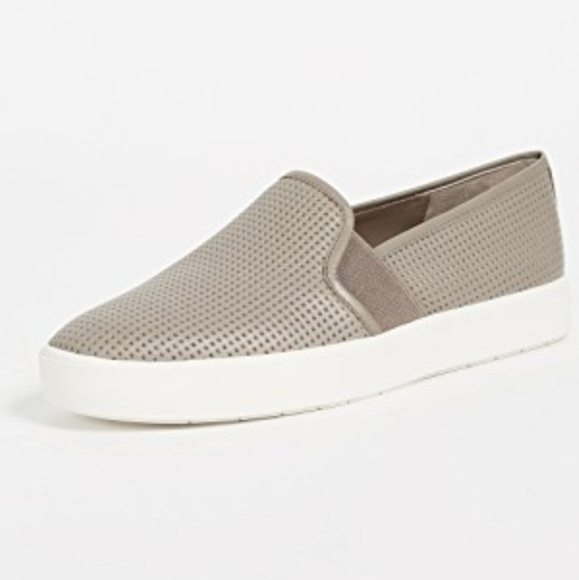 Vince Shoes - Vince Blair grey leather slip on sneakers size 9